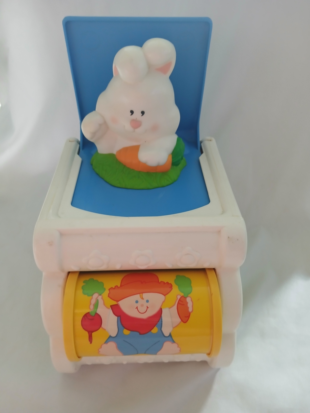 Fisher-Price Bunny Pop-Up Jack-in-the-Box Activity Toy MPN 1036 1989 Vintage